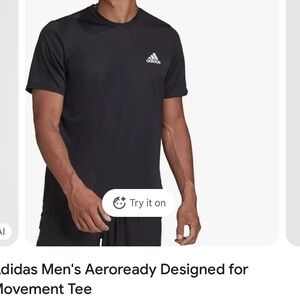 NWT Adidas D4M training athletic tee, black, adidas logo, men’s sz M